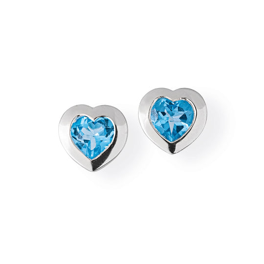Heartbreaker Stone kleine Ohrstecker mit Topas