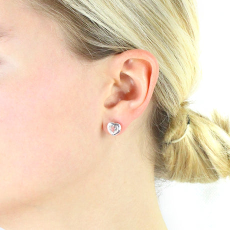 Heartbreaker Stone kleine Ohrstecker mit Bergkristall
