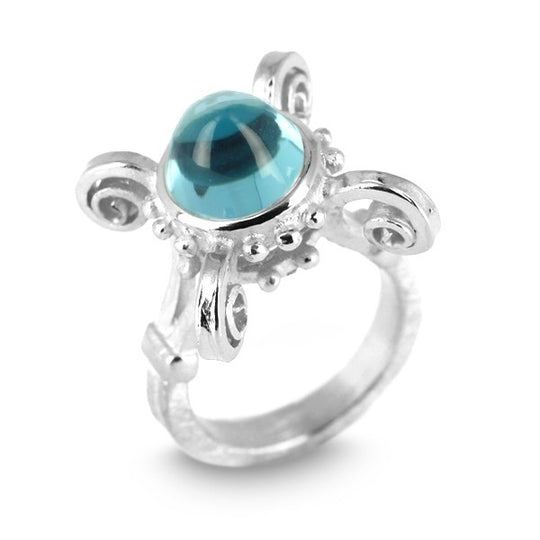 Eiserne Jungfrau mittlerer Ring mit Topas Kegel