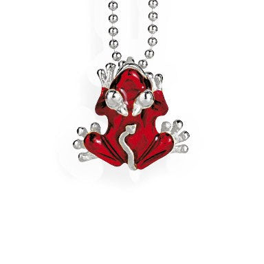 Devil Frog kleiner Anhänger mit rotem Brandlack