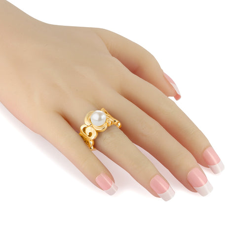 Perlentau mittlerer Ring mit Süßwasserperle