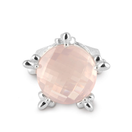 Petit Roi mittlerer Ring mit Rosenquarz und Rhodolith