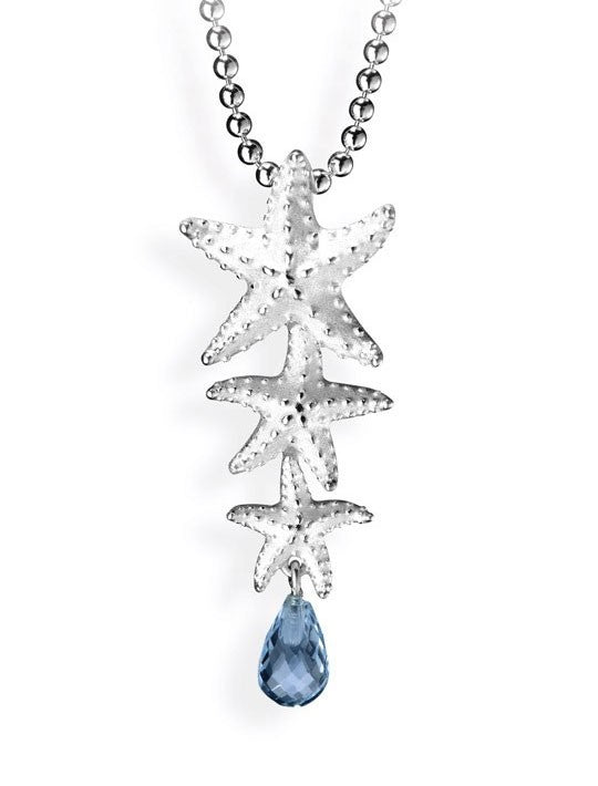 Neptuns Garden Seestern Anhänger mit Topaspampel