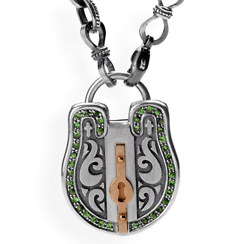 Little Secret Medaillon Anhänger zum Aufklappen mit Tsavoritpavée