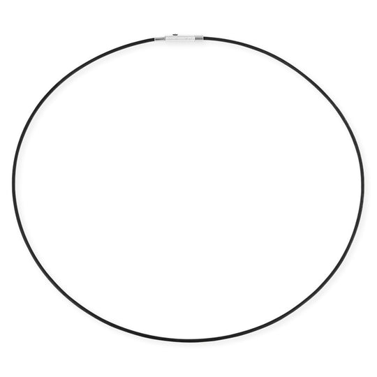 Silikonreif 1,4 mm schwarz 1 reihig mit Clipverschluss 2 mm in den Längen 42 cm 45 cm und 50 cm