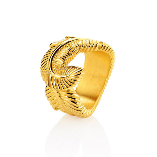 La Luna kleiner Feder Ring