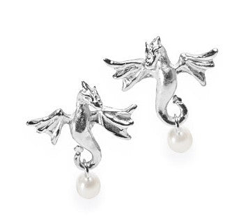 Dragonheart Clipohrstecker mit Süßwasserperle