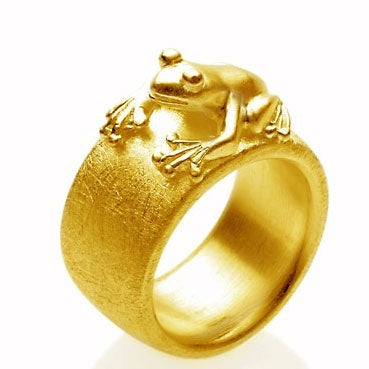 Froschkönig großer Ring mit Frosch