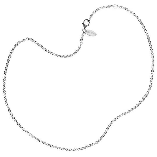 Stabile Ankerkette 2,8 mm aus Silber in der Länge 45 cm Zwischenöse bei 42 cm mit Karabiner