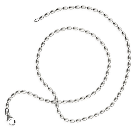 Dicke Olivkette 4 mm in der Länge 45 cm mit Karabiner