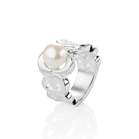 Perlentau mittlerer Ring mit Süßwasserperle