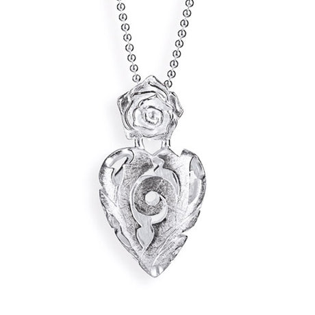 Rose of Antoine kleiner Herz Anhänger mit Rose