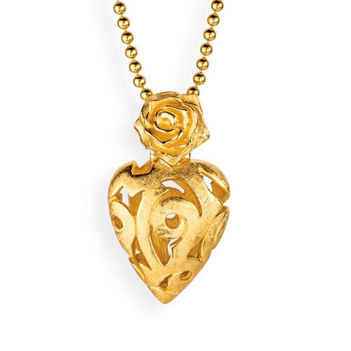 Rose of Antoine kleiner Herz Anhänger mit Rose