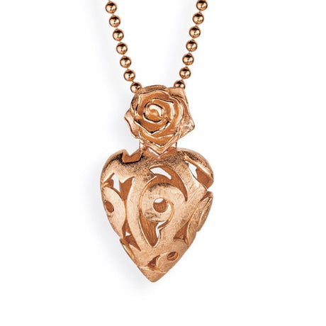 Rose of Antoine kleiner Herz Anhänger mit Rose