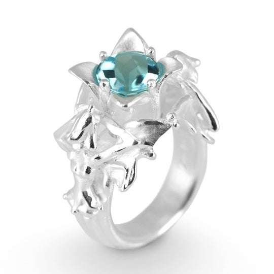 Feenzauber Ring mit facettiertem Topas