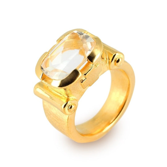 Excalibur großer Ring mit Bergkristall