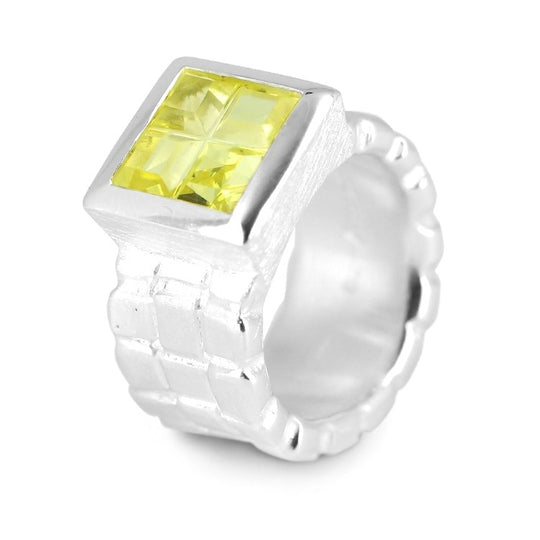 Flechtwerk Ring mit Lemoncitrin