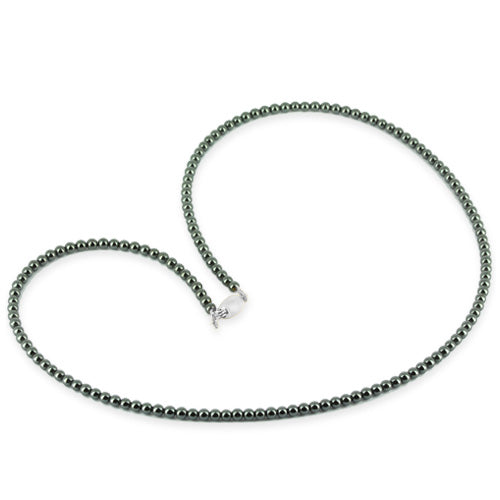 Hämatit Kette mit Tonnenschloss in der Länge 45 cm