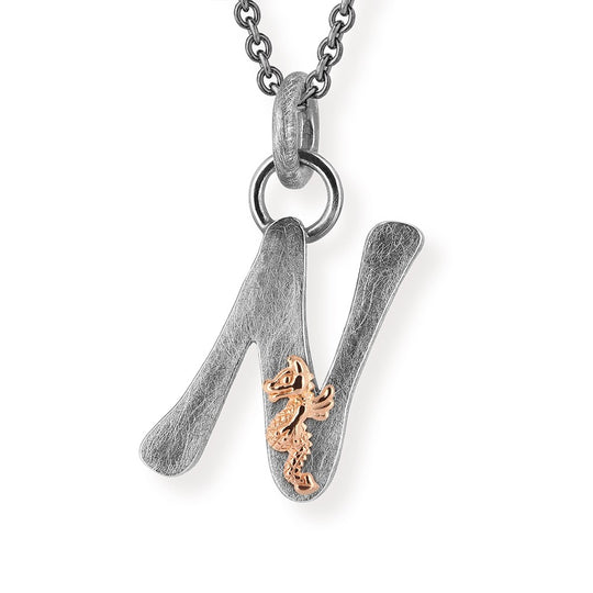 ABC Buchstabe N-Anhänger mit Motiv