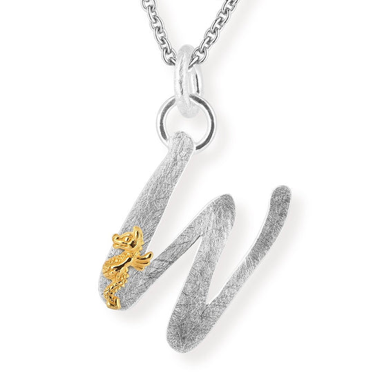 ABC Buchstabe W-Anhänger mit Motiv