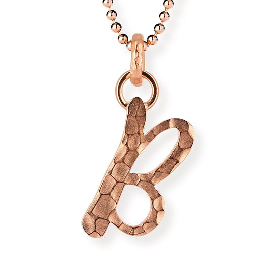 ABC Buchstabe B-Anhänger mit geschnitzter Struktur