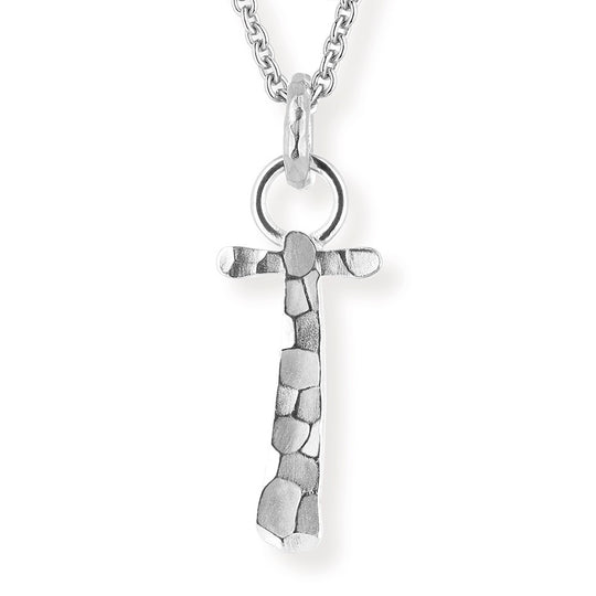 ABC Buchstabe T-Anhänger mit geschnitzter Struktur