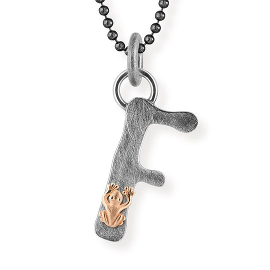 ABC Buchstabe F-Anhänger mit Motiv