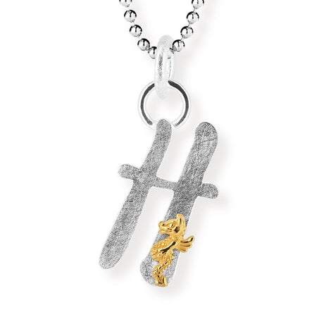 ABC Buchstabe H-Anhänger mit Motiv