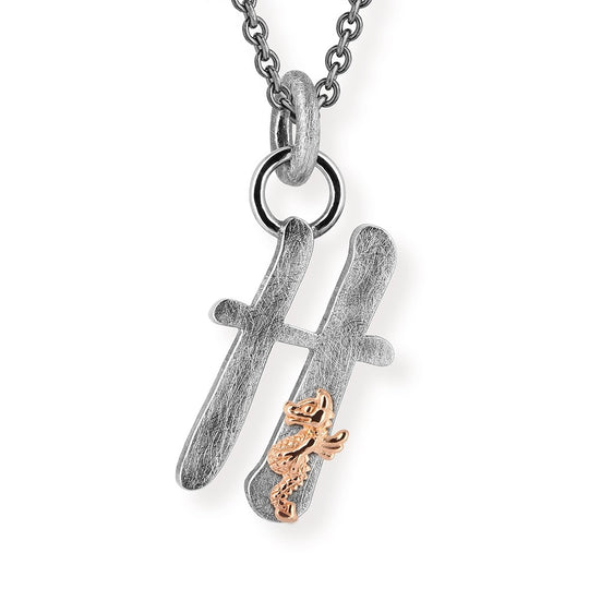 ABC Buchstabe H-Anhänger mit Motiv