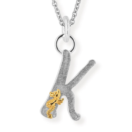 ABC Buchstabe K-Anhänger mit Motiv