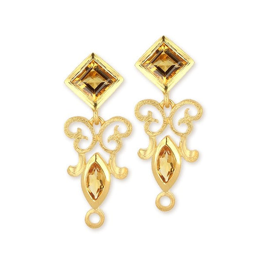 Mary Stuart große Ohrstecker mit Citrin