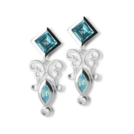 Mary Stuart große Ohrstecker mit Topas