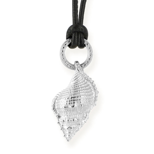 Neptuns Garden großer Spitzmuschel Anhänger inklusive Lederband