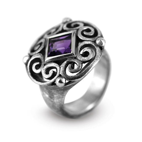 Mary Stuart großer Ring mit Amethyst