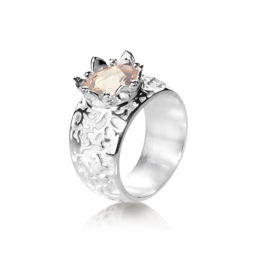 1001 Nacht Ring mit Rosenquarz