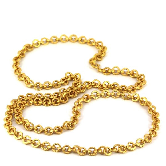 Sushi Kette handgeschmiedete Kette mit Federring in der Länge 80 cm